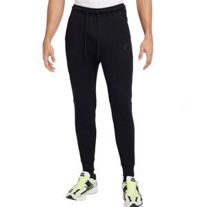 Nike Men's Medium Tech Fleece Joggers Activewear Pants Black Slim Fit